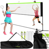Justerbart sportnät 310x90 cm för volleyboll/badminton/tennis 93-255 cm