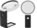 Juwelörlupp 10x/25x med LED och UV-ljus samt skala svart/vit
