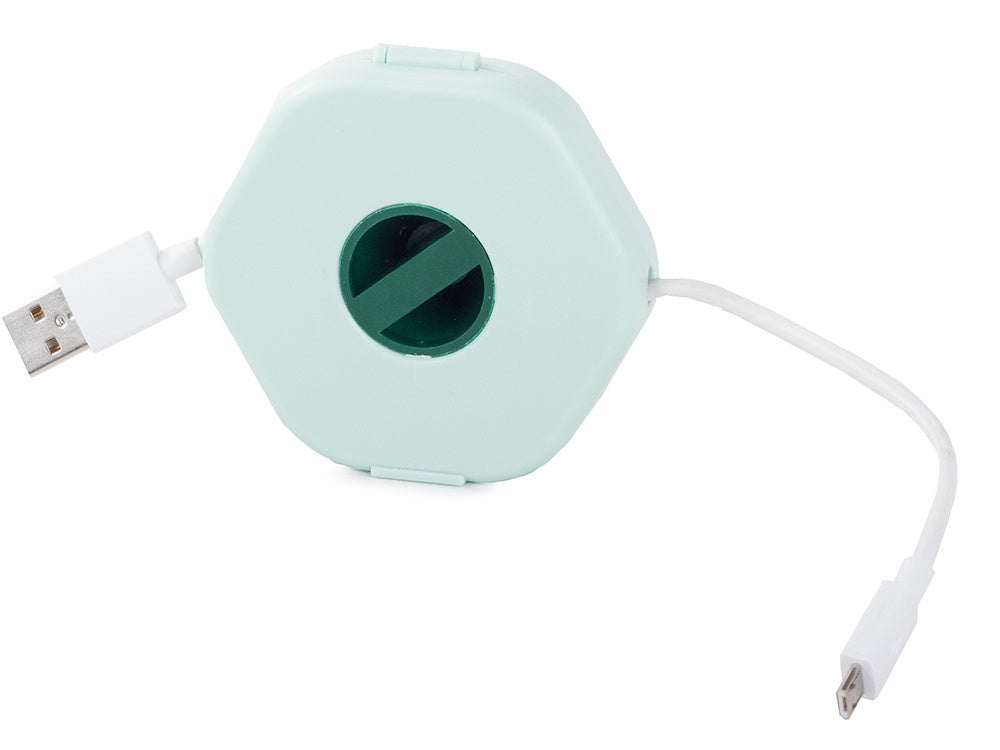 Kabelorganisatör med telefonställ utdragbar kabel blandade färger