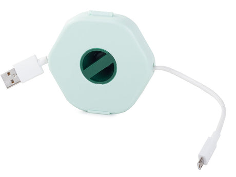 Kabelorganisatör med telefonställ utdragbar kabel blandade färger