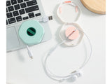 Kabelorganisatör med telefonställ utdragbar kabel blandade färger