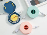 Kabelorganisatör med telefonställ utdragbar kabel blandade färger