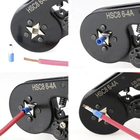 Kabelskotång automatisk 0,25-10 mm² med 1200 ändhylsor 8 stl