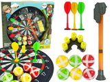 Kardborre darttavla 36 cm set med bollar, pilar och launcher