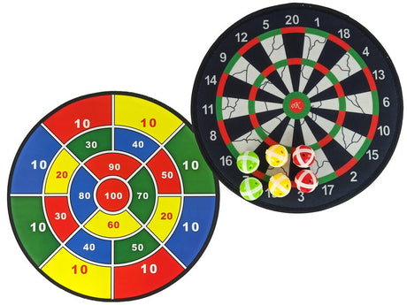 Kardborre darttavla 36 cm set med bollar, pilar och launcher