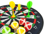 Kardborre darttavla 36 cm set med bollar, pilar och launcher