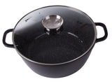 Kastrull 12,6 L med glaslock aromatiser gjuten alu non-stick