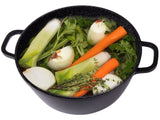 Kastrull 12,6 L med glaslock aromatiser gjuten alu non-stick