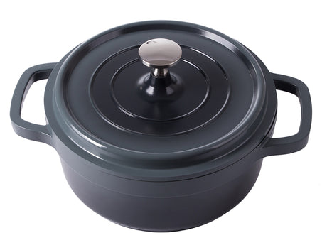 Kastrull med lock 2,2 L gjuten aluminium non-stick grå induktion