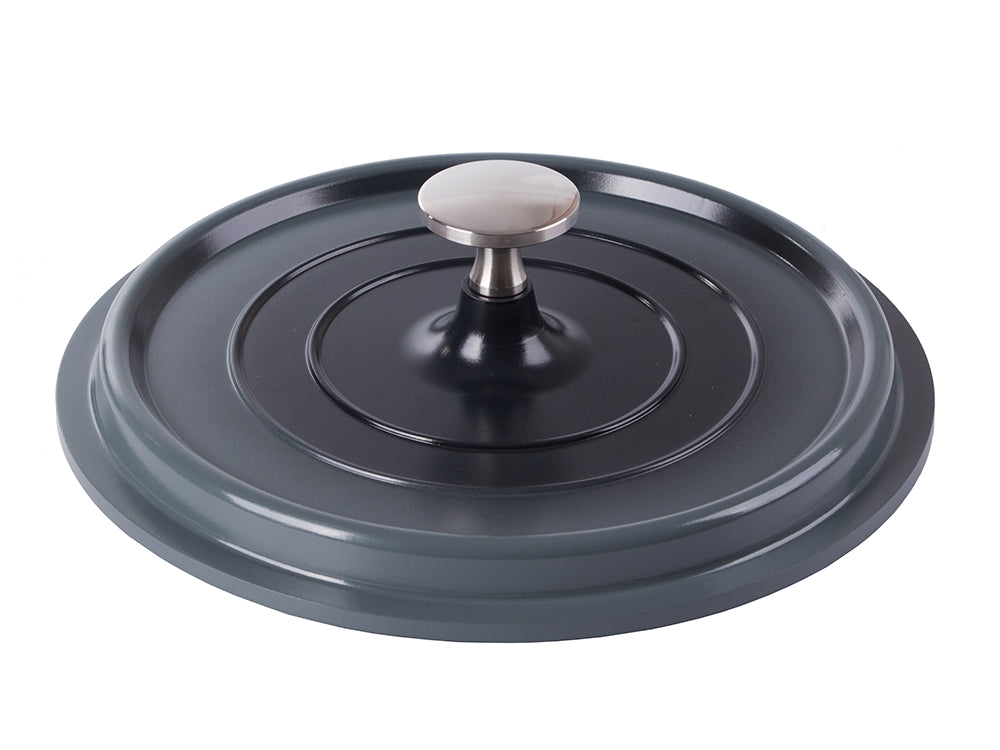 Kastrull med lock 2,2 L gjuten aluminium non-stick grå induktion