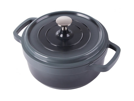 Kastrull med lock 2,2 L gjuten aluminium non-stick grå induktion