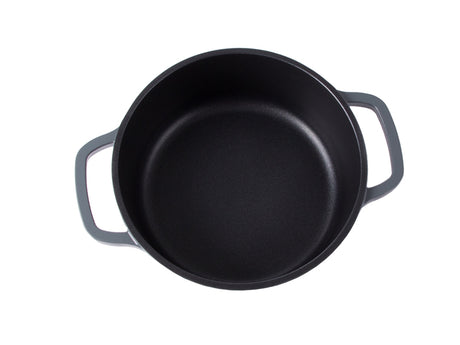 Kastrull med lock 2,2 L gjuten aluminium non-stick grå induktion