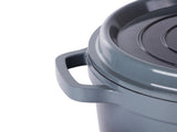 Kastrull med lock 4 L gjuten aluminium non-stick, grå, induktion/ugn