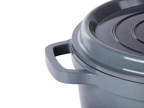 Kastrull med lock 4 L gjuten aluminium non-stick, grå, induktion/ugn