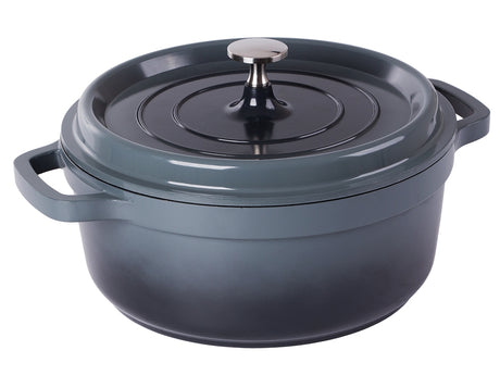 Kastrull med lock 4 L gjuten aluminium non-stick, grå, induktion/ugn