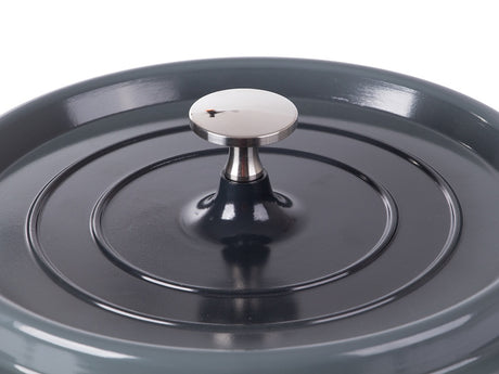 Kastrull med lock 4 L gjuten aluminium non-stick, grå, induktion/ugn