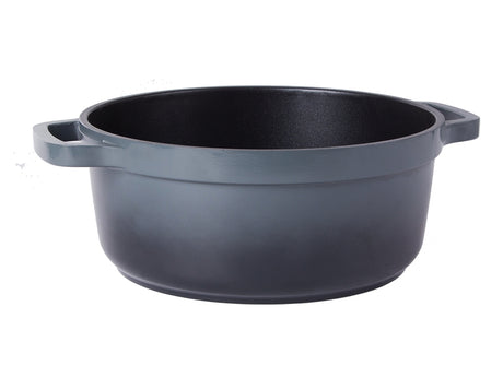 Kastrull med lock 4 L gjuten aluminium non-stick, grå, induktion/ugn