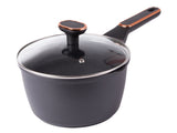 Kastrull- och grytset gjuten aluminium non-stick, för induktion, svart