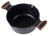 Kastrull- och grytset gjuten aluminium non-stick, för induktion, svart