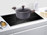 Kastrull- och grytset gjuten aluminium non-stick, för induktion, svart