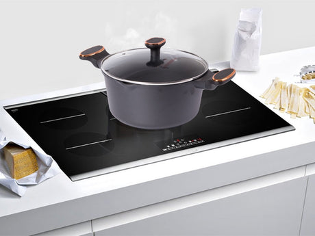 Kastrull- och grytset gjuten aluminium non-stick, för induktion, svart