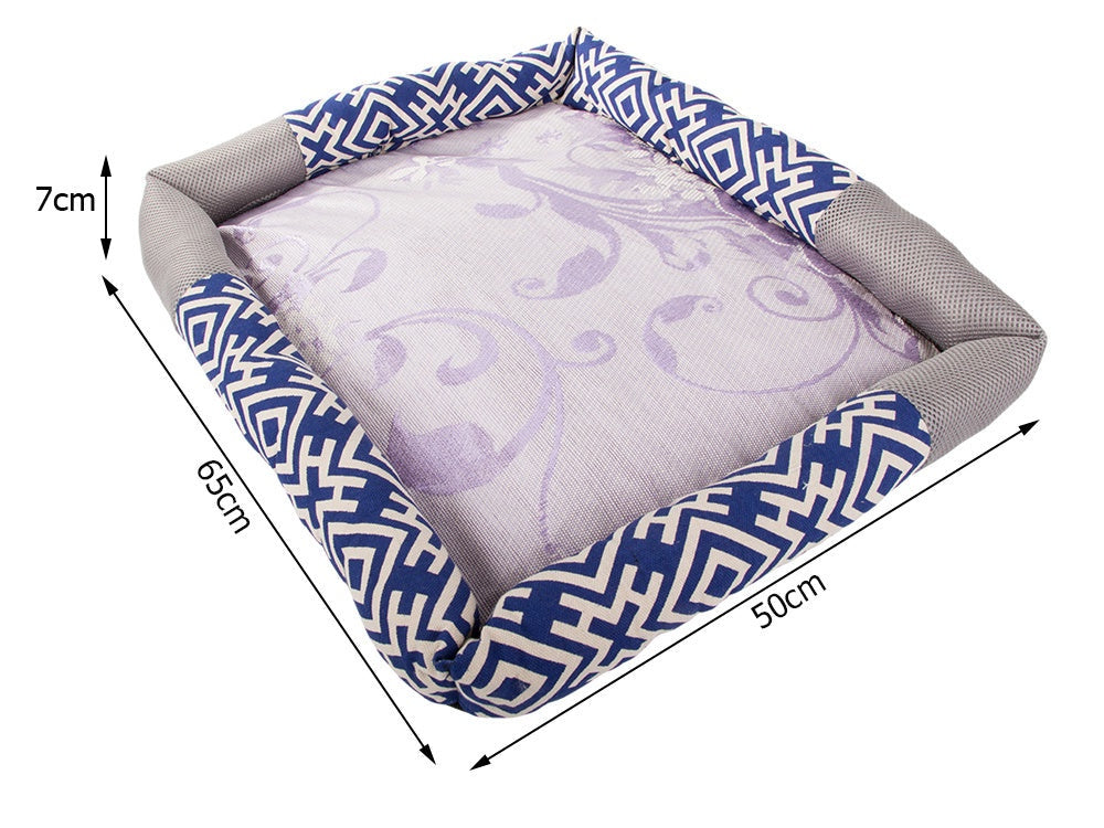 Kattbädd med klöspelare och liggmatta, storlek L, 65x50x7 cm