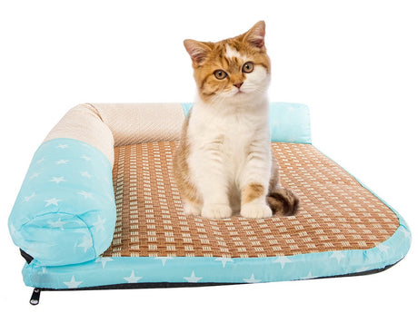 Kattbädd med klösyta storlek L 65x55 cm blandade mönster