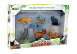 Kattfigurer 6-pack i plast, 6 kattraser, leksak från 3 år