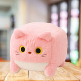 Kattgosedjur kubform rosa 18x16x14 cm mjuk plyschmaskot