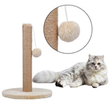Kattklösställning torn 40 cm sisal med pom-pom, ljusbrun
