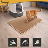 Kattlådematta 75x55 cm EVA-skum beige vattentålig halkfri