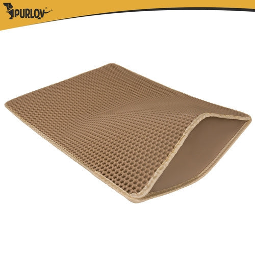 Kattlådematta 75x55 cm EVA-skum beige vattentålig halkfri