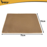 Kattlådematta 75x55 cm EVA-skum beige vattentålig halkfri