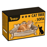 Kattsoffa klösbräda i wellpapp/MDF 60 cm, sittyta 41x28 cm