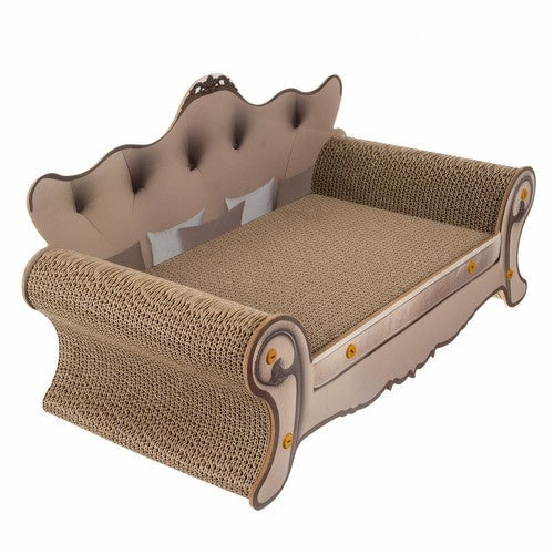 Kattsoffa klösbräda i wellpapp/MDF 60 cm, sittyta 41x28 cm