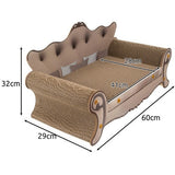 Kattsoffa klösbräda i wellpapp/MDF 60 cm, sittyta 41x28 cm