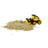 Kinetisk sand byggset 1100 g med formar och byggfordon, 3+