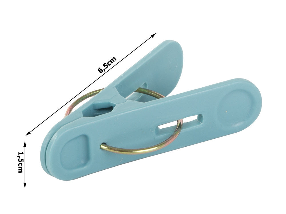 Klädnypor plast med metallfjäder pastell 18-pack 6,5x1,5 cm