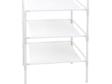Klädställning hörnmodell med 3 skohyllor och 4 krokar vit 174 cm