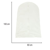 Klädöverdrag för kostym/klänning 100x60 cm transparent polyester