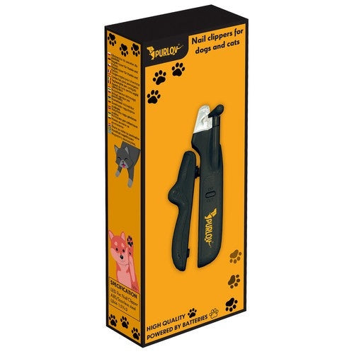 Klotång med LED-lampa och nagelfil för hund och katt, inkl. 3 LR44