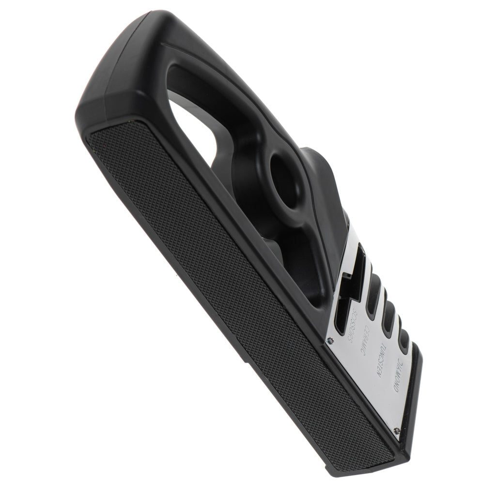Knivslipare 4-i-1 trestegs V-slipning med halkfri bas 22x10x4 cm