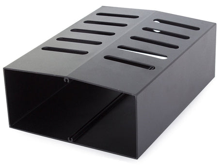 Knivställ väggmontering pulverlackerat stål svart 20x15x7,5 cm