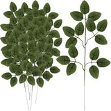Konstgjorda rosbladskvistar 12-pack grön 51x25 cm polyester/PVC