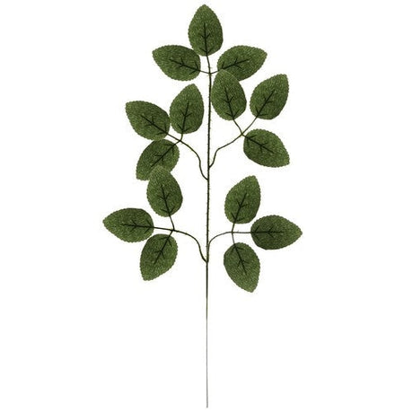 Konstgjorda rosbladskvistar 12-pack grön 51x25 cm polyester/PVC