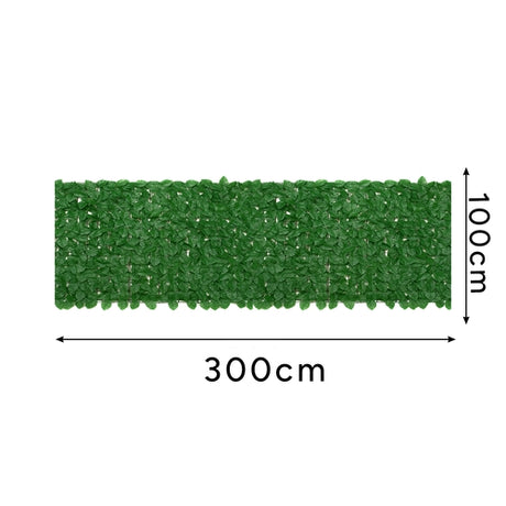 Konstgjord häck insynsskydd 3x1 m grön PP, 6 paneler 1x0,5 m