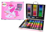 Konstset för barn 150 delar i väska rosa unicornmotiv 3+ år