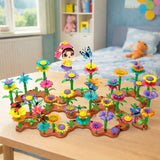 Kreativa byggblock blomsterträdgård 272 delar 3D-set i plast