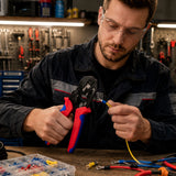 Krimpverktyg med 500 isolerade kabelskor 0,25-10 mm² (7-23 AWG)