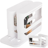 Kryddorganiser för skåp roterbar utdragbar plast vit 14x31x28 cm